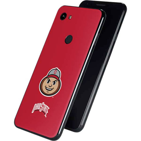 Ohio State University OSUBuckeyes Light Grey Google Pixel 3a Skin